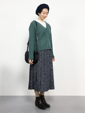 三由佳奈さん（レディース・160cm）の秋コーディネート