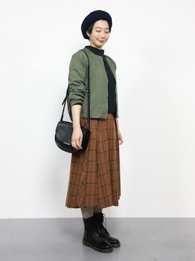 三由佳奈さん(レディース・160cm)の秋コーディネート