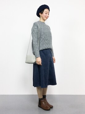 三由佳奈さん（レディース・160cm）の秋コーディネート