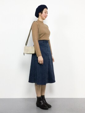 三由佳奈さん（レディース・160cm）の秋コーディネート