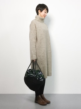 三由佳奈さん（レディース・160cm）の秋コーディネート