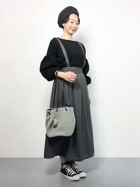 三由佳奈さん（レディース・160cm）の秋コーディネート