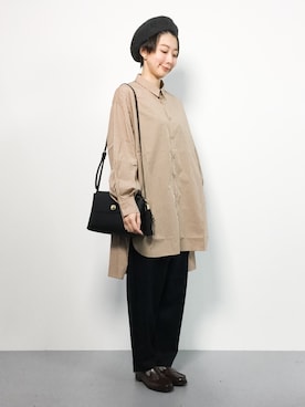 三由佳奈さん（レディース・160cm）の秋コーディネート