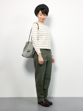 三由佳奈さん（レディース・160cm）の秋コーディネート