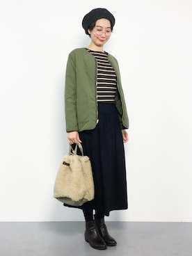 三由佳奈さん（レディース・160cm）の秋コーディネート