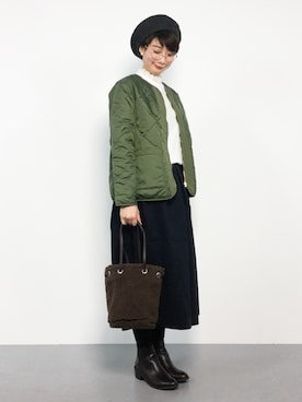 三由佳奈さん（レディース・160cm）の秋コーディネート