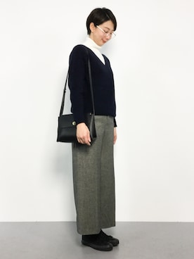 三由佳奈さん（レディース・160cm）の秋コーディネート