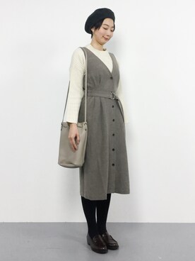 三由佳奈さん（レディース・160cm）の秋コーディネート