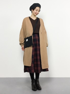 「rps（アールピーエス）のアイテム（その他アウター）」を使った、三由佳奈さん（レディース・160cm）の秋コーディネート