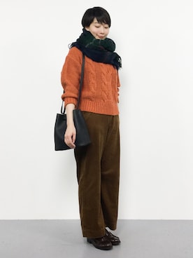 三由佳奈さん（レディース・160cm）の秋コーディネート