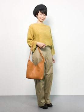 三由佳奈さん（レディース・160cm）の秋コーディネート