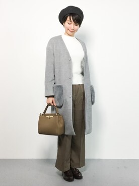 三由佳奈さん（レディース・160cm）の秋コーディネート