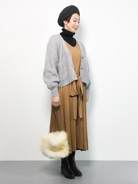 三由佳奈さん（レディース・160cm）の秋コーディネート