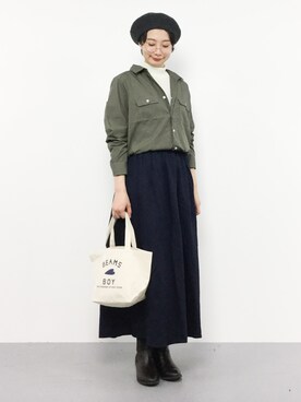 三由佳奈さん（レディース・160cm）の秋コーディネート