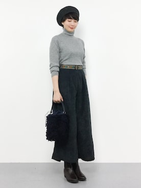 三由佳奈さん（レディース・160cm）の秋コーディネート