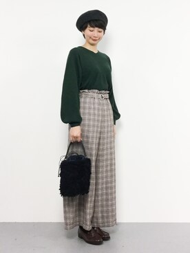 三由佳奈さん（レディース・160cm）の秋コーディネート