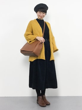 三由佳奈さん（レディース・160cm）の秋コーディネート