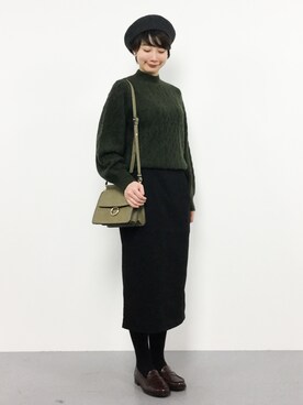 三由佳奈さん(レディース・160cm)の秋コーディネート