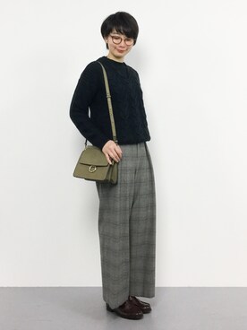 三由佳奈さん(レディース・160cm)の秋コーディネート