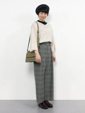 三由佳奈さん（レディース・160cm）の秋コーディネート