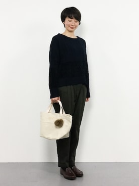 三由佳奈さん（レディース・160cm）の秋コーディネート