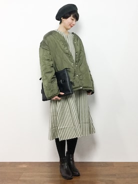 「Luz Llena（ラズレナ）のアイテム（ジャケット/アウター）」を使った、三由佳奈さん（レディース・160cm）の秋コーディネート