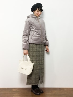 三由佳奈さん（レディース・160cm）の秋コーディネート