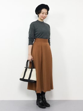 三由佳奈さん（レディース・160cm）の秋コーディネート