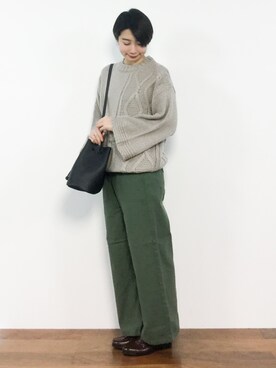 三由佳奈さん（レディース・160cm）の秋コーディネート