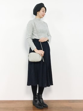 三由佳奈さん（レディース・160cm）の秋コーディネート