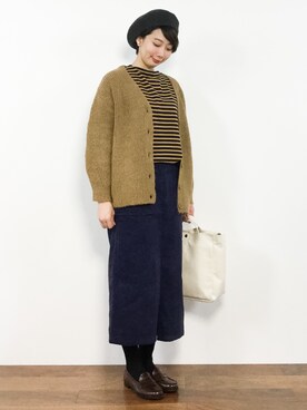 三由佳奈さん(レディース・160cm)の秋コーディネート