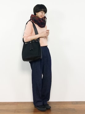 三由佳奈さん（レディース・160cm）の秋コーディネート