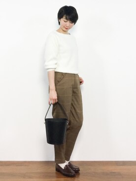 三由佳奈さん（レディース・160cm）の冬コーディネート