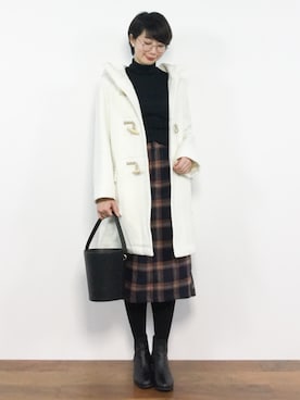 三由佳奈さん（レディース・160cm）の冬コーディネート