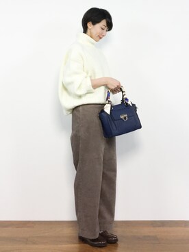 三由佳奈さん(レディース・160cm)の冬コーディネート