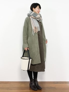 三由佳奈さん（レディース・160cm）の冬コーディネート