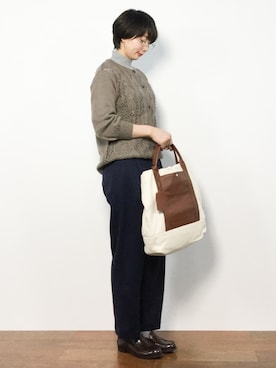 三由佳奈さん（レディース・160cm）の冬コーディネート