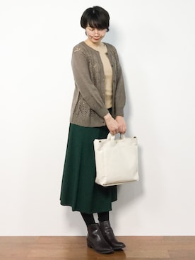 三由佳奈さん（レディース・160cm）の冬コーディネート