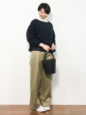 三由佳奈さん(レディース・160cm)の冬コーディネート