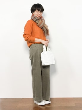 三由佳奈さん（レディース・160cm）の冬コーディネート