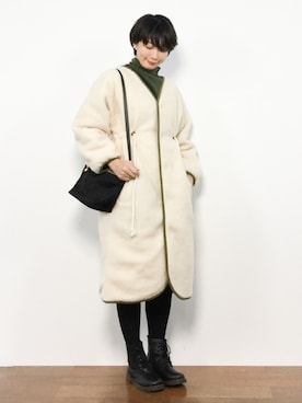 三由佳奈さん（レディース・160cm）の冬コーディネート