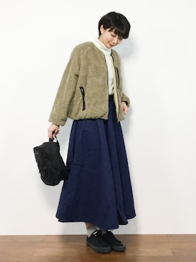 三由佳奈さん(レディース・160cm)の冬コーディネート