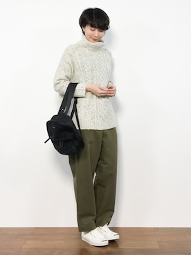 三由佳奈さん（レディース・160cm）の冬コーディネート