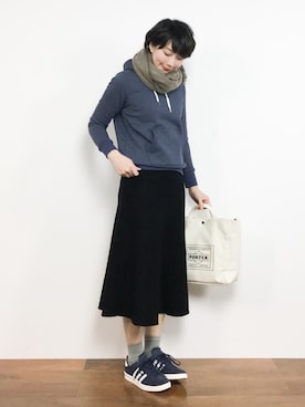 三由佳奈さん（レディース・160cm）の冬コーディネート