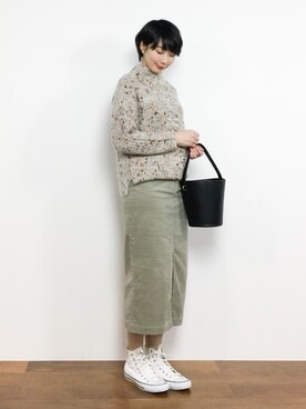 三由佳奈さん（レディース・160cm）の冬コーディネート