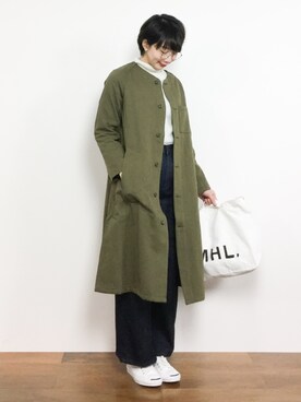 三由佳奈さん（レディース・160cm）の冬コーディネート