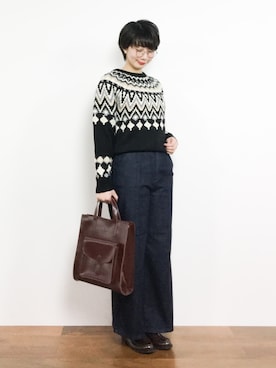 三由佳奈さん（レディース・160cm）の冬コーディネート