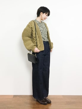 三由佳奈さん（レディース・160cm）の冬コーディネート
