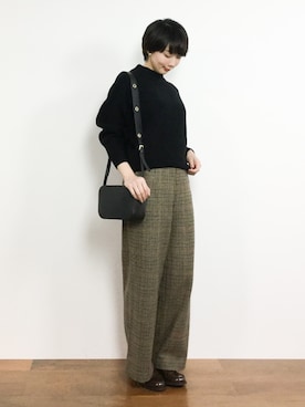 三由佳奈さん（レディース・160cm）の冬コーディネート