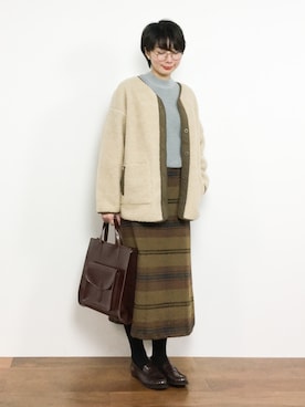 三由佳奈さん(レディース・160cm)の冬コーディネート